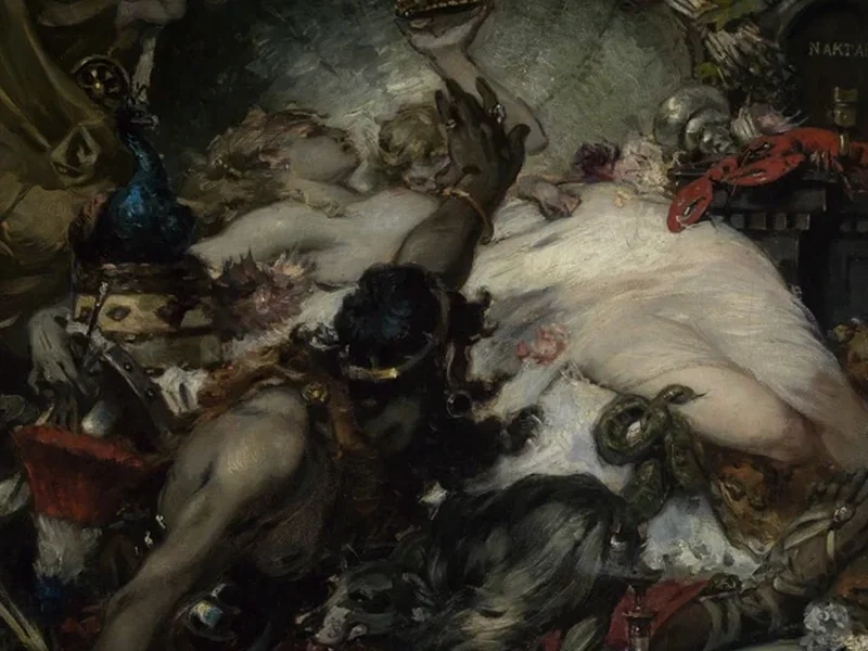 1838-Karl Hoff - Parodia del dipinto di Ferdinand Keller